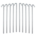Tent Stakes For Outdoor Camping Heavy Duty Metal, Galvanized Rust-Free Yard Stakes, 10 Garden Edging Fence Hook  Garden Stakes F