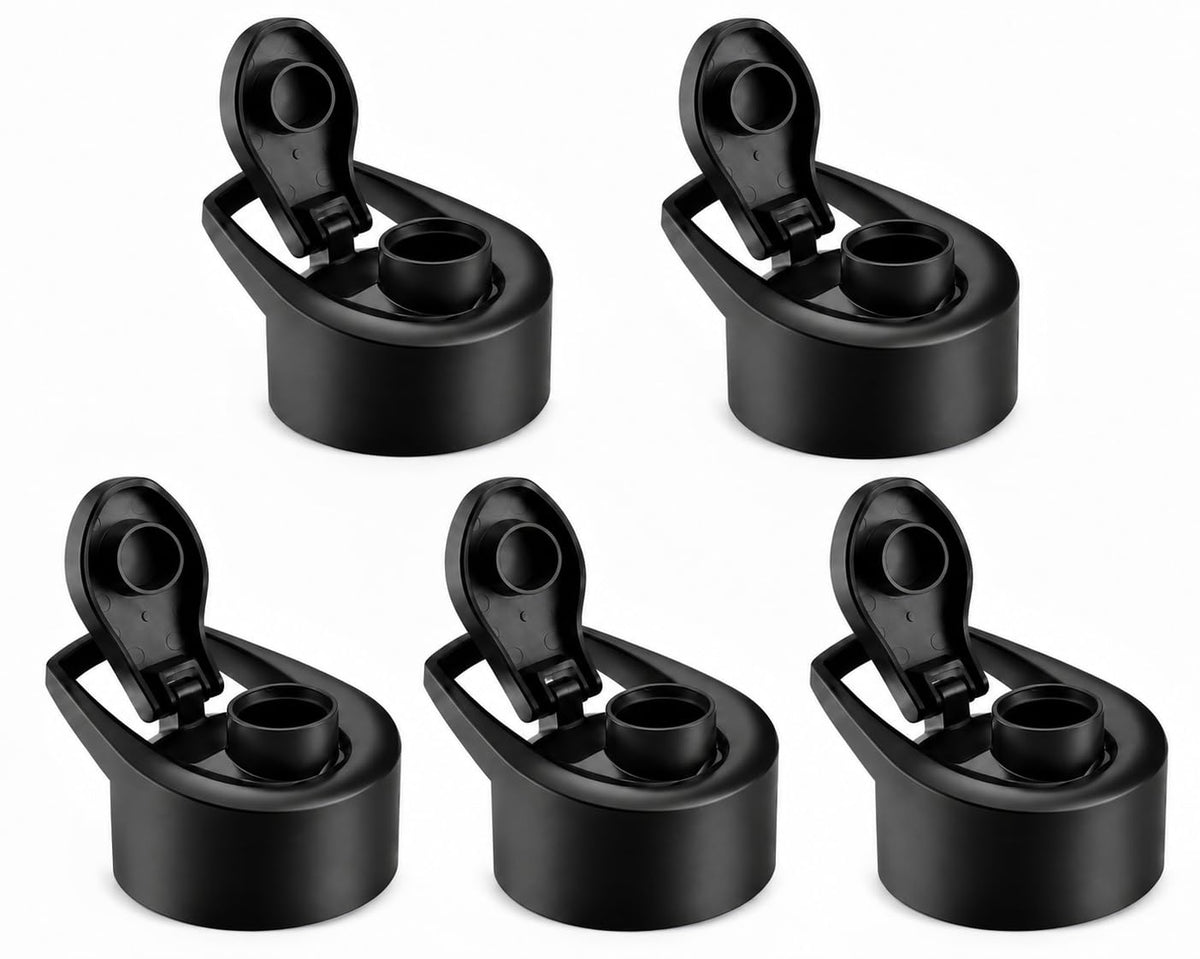 46MM Flip Top Bottle Cap Lid, LeakProof Spout, Reusable Water Bottle Replacement Cap for 1000ml, 750ml & 500ml Bottles  Fits 4