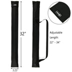Cosmos Black Color Cue Case Carrying Bag For 1/2 Billiard Stick Storage, 32 Inches