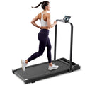 AIDOLY Walking Pad Under Desk Treadmill with Foldable Handle Bar, Portable Compact Electric Walking Treadmills with Remote Contr