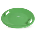 Slippery Racer Heavy-Duty Cold Resistant Downhill Pro Plastic Outdoor Winter Saucer Disc Snow Sled With Handles, Green