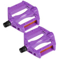 YARNOW Bicycle Pedals 1/2 Inch Thread, Plastic, Purple, Non-Slip Bike Pedals Replacement, Cycling Parts