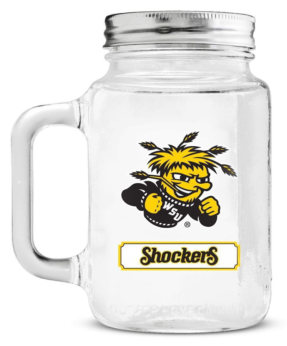 Duck House NCAA Wichita State Shockers Mason Jar, Team Color, One Size