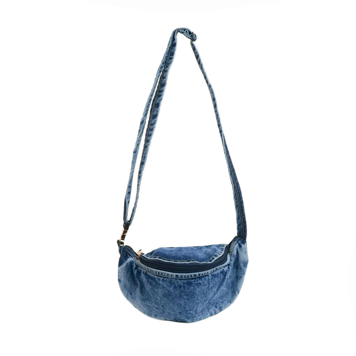 The Bling Global Denim Fanny Pack, Blue Jean Waist Bag For Men & Women With Adjustable Strap,For Travel, Hiking, And Everyday Us
