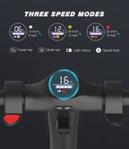 Megawheels Electric Scooter, 3 Gears, Max Speed 15.5 Mph, Up To 17 Miles Rang 7.5 Ah Powerful Battery With 8'' Tires Foldable El