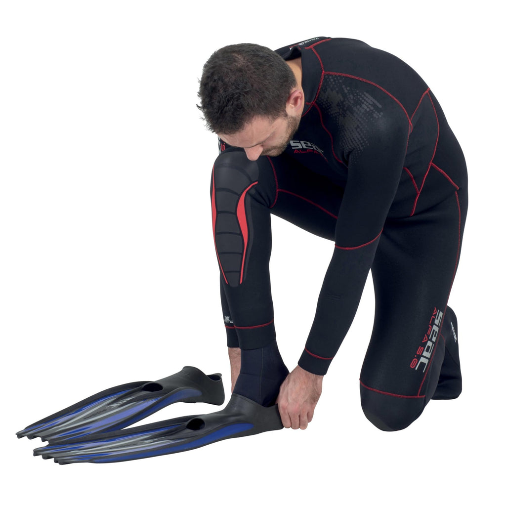 Seac F100 Pro, Ultra Light Underwater Full Foot Fin, For Diving And Snorkeling, Blue, 8 .5-9.5 Us