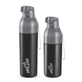 Milton Steel Convey 600/900 Insulated Inner Stainless Steel Water Bottle,Set Of 2, 520 Ml, 630 Ml, Black | Leak Proof | Bpa Free