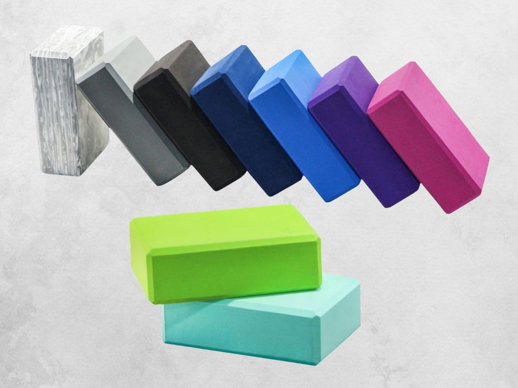 Exerz Yoga Blocks 2Pcs Gym Bricks High Density Eva Foam 9 X 6 X 3 Inches