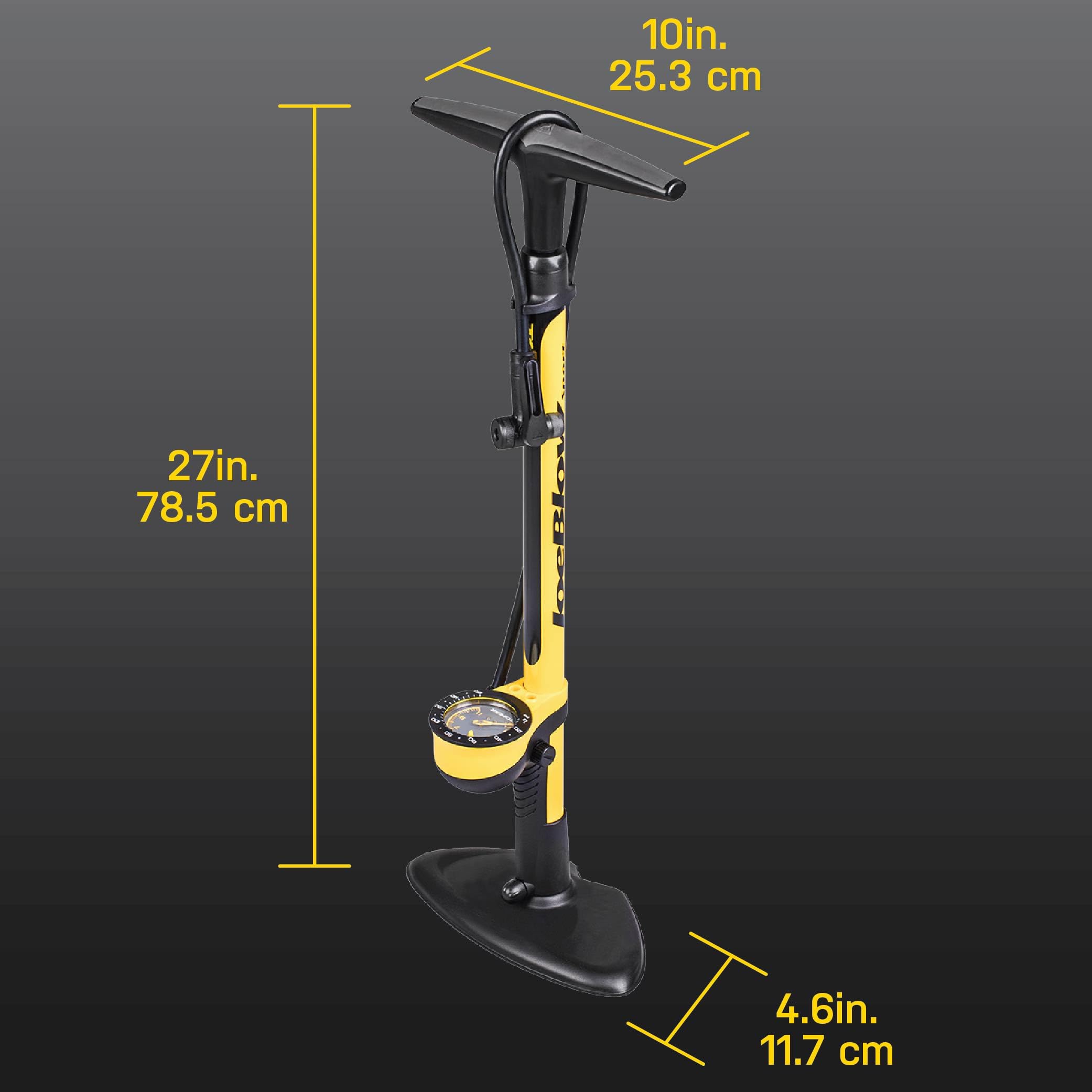Topeak Joe Blow Sport Iii High Pressure Floor Pump,Yellow