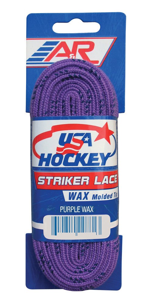 A&R Sports Usa Waxed Hockey Laces, 96-Inch, Purple