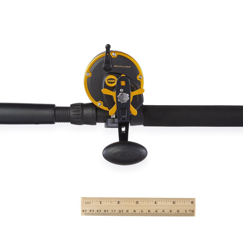 Penn Squall 30 Level Wind Fishing Rod And Trolling Reel Combo, 6.5 Feet