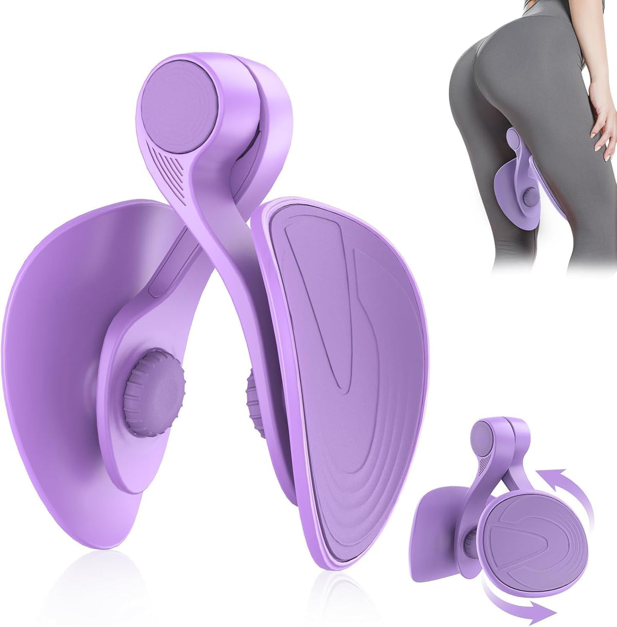 Hip & Pelvis Trainer Thigh Master for Inner Thigh Exercise, Pelvic Floor Muscle Trainer Equipment for Women & Men, Home Gym Fitn