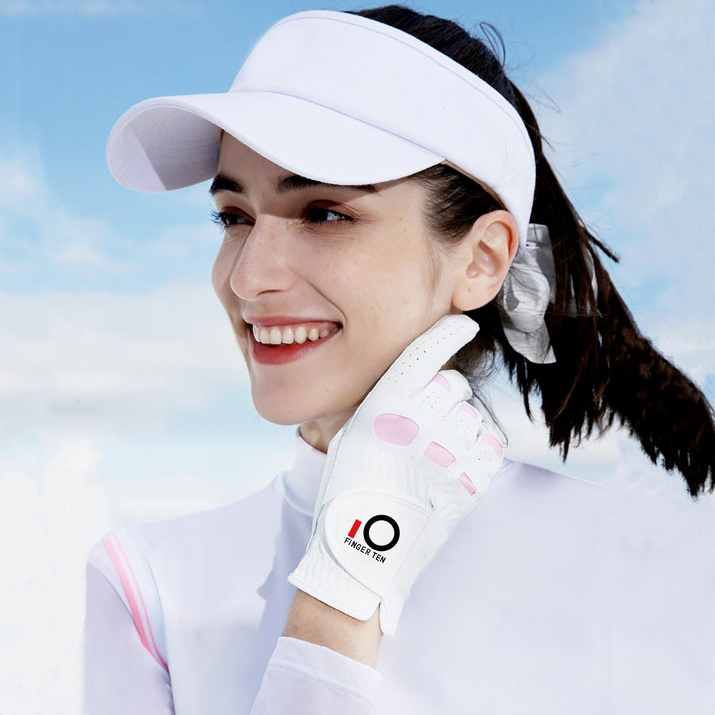 Amy Sport Womens Golf Glove Pair Both Hands Golf Gloves Women Right Handed Golfer Left Hand Ladies Rain Grip All Weather Pink Si