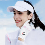 Amy Sport Womens Golf Glove Pair Both Hands Golf Gloves Women Right Handed Golfer Left Hand Ladies Rain Grip All Weather Pink Si