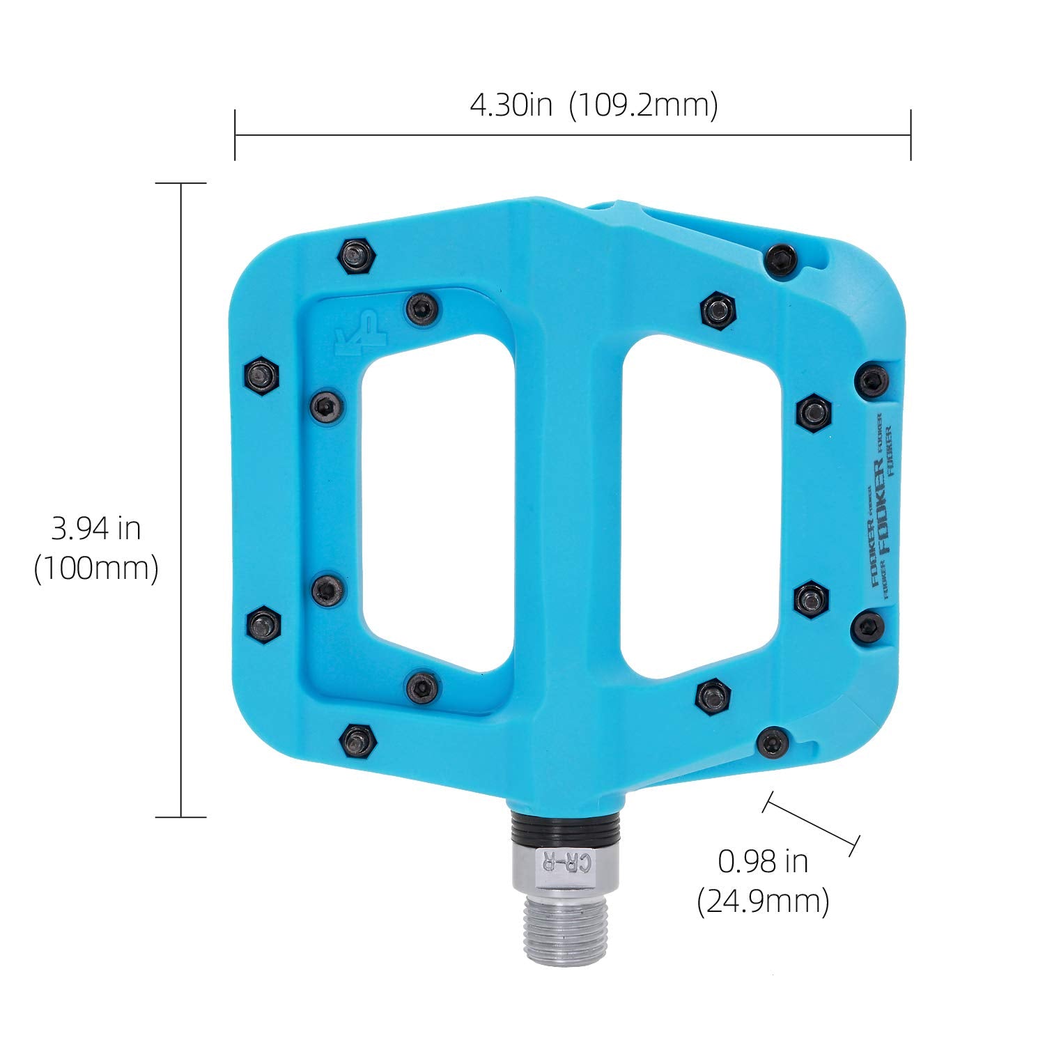 Fooker Mtb Pedals Mountain Bike Pedals 3 Bearing Non-Slip Lightweight Nylon Fiber Bicycle Platform Pedals For Bmx Mtb 916