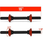 Yes4All Adjustable Dumbbell Bar 115 Inch Dumbbell Handles, D Blackred Handle