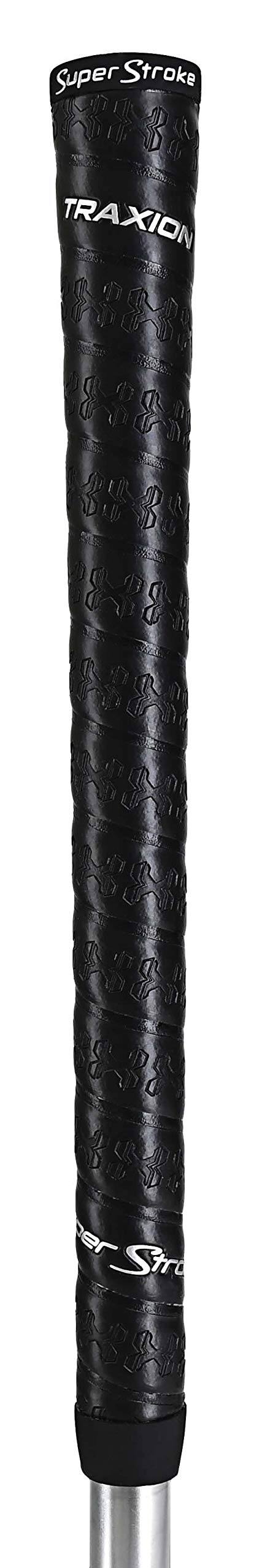 SuperStroke Traxion Wrap Gold Club Grip, Black (Midsize) | Advanced Surface Texture that Improves Feedback and Tack | Extreme Gr