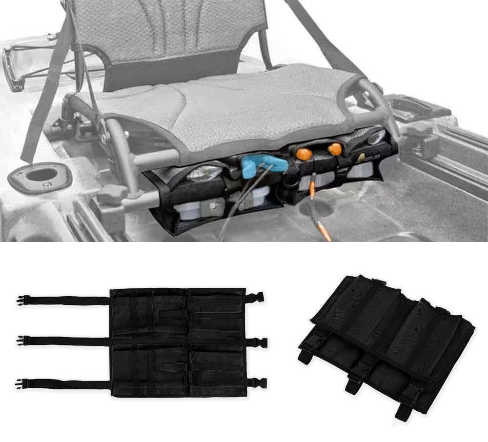 MORXPLOR Kayak Canoe Mesh Storage Bag for Seat,Kayak Gear Accessories,Kayak Canoe Seat Storage Compartments,Storage Bag Under Ka