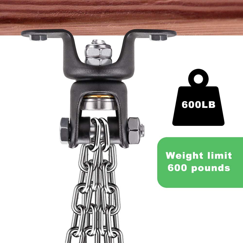 Benelabel Heavy Duty Punching Bag Hanger - 360    Rotation Wood Beam Holder With Bearing Swivel - Easy To Install - Durable Mate