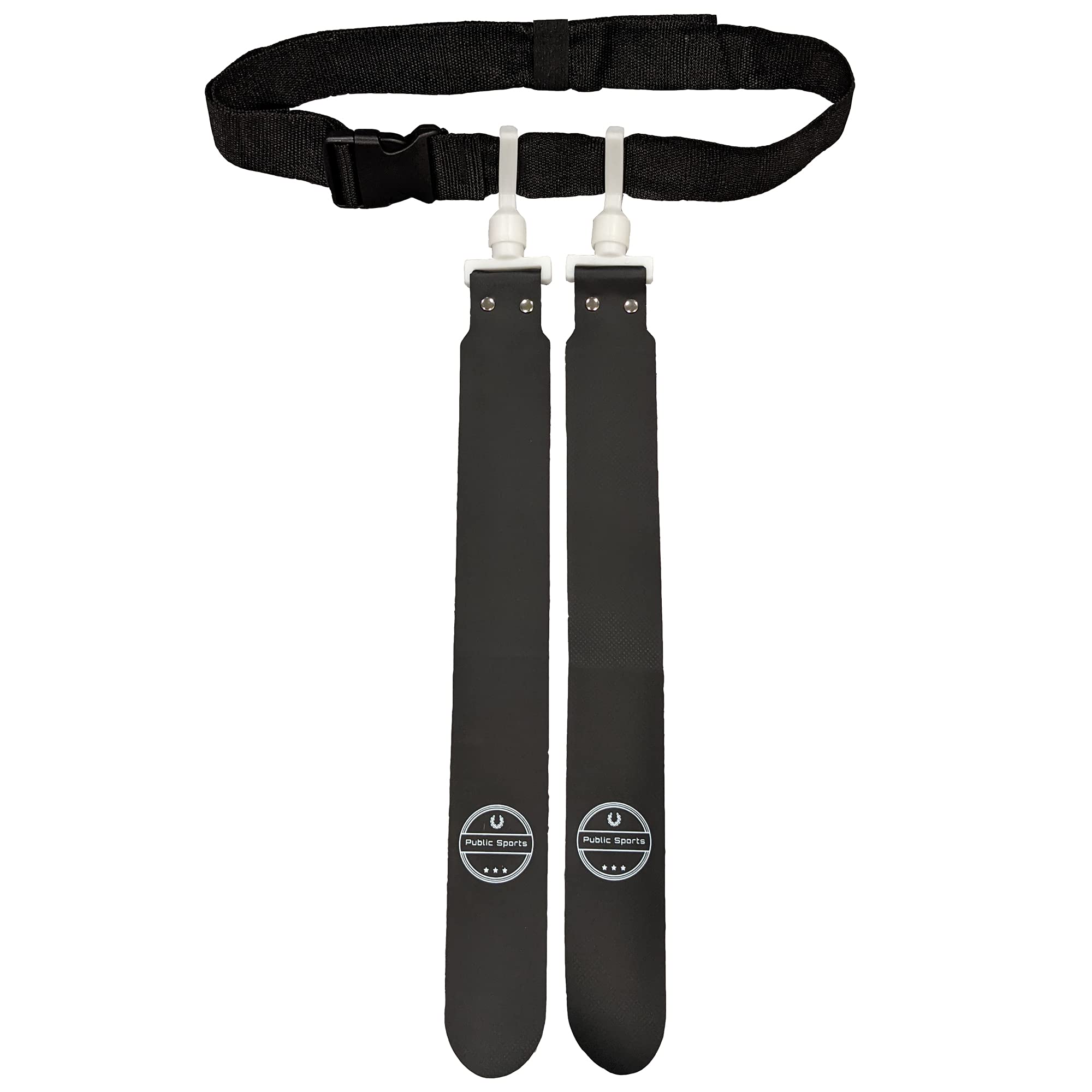Public Sports Flag Football Belt - 2 Flags - Single (Black)