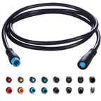 Baluoqi Extension Cable 2Pin/3Pin/4Pin/5Pin/6Pin/7Pin/8Pin/9Pin Waterproof Plug Works For Electric Bicycle Light/Throttle/Ebrake