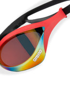 ARENA Unisex Cobra Ultra Swipe Racing Swim Goggles for Men and Women Swipe Anti-Fog Technology Polycarbonate Mirror Lens, Gold/R