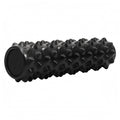 APIRILY Cylindrical Foam Massage Roller Stick Raised Nubs Textured Massage Roller for Fitness, Stretching, Midnight Black 45CM