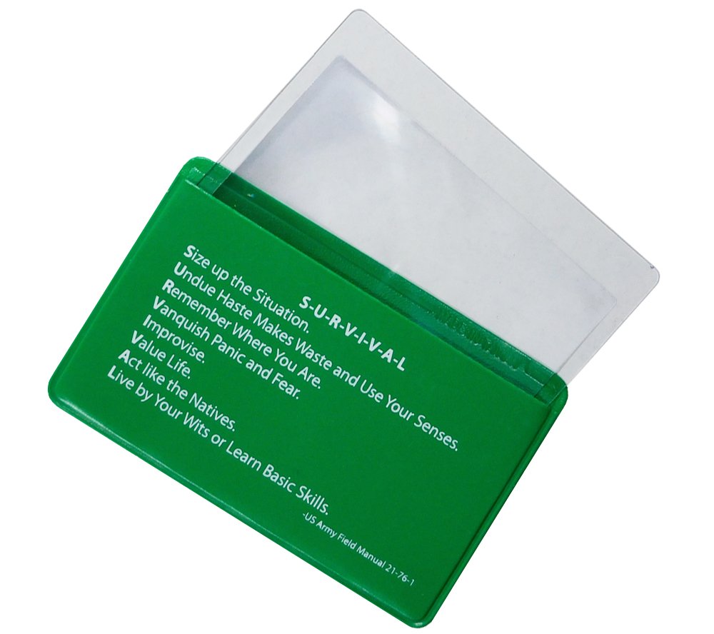 Fresnel Lens 4-Pack Credit Card Size Pocket Magnifier & Firestarter