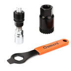Oumers Bike Crank Extractor And Bottom Bracket Remover With 16Mm Spanner Wrench, Bicycle Crank Removal Tool Crank Puller Tool-Bi