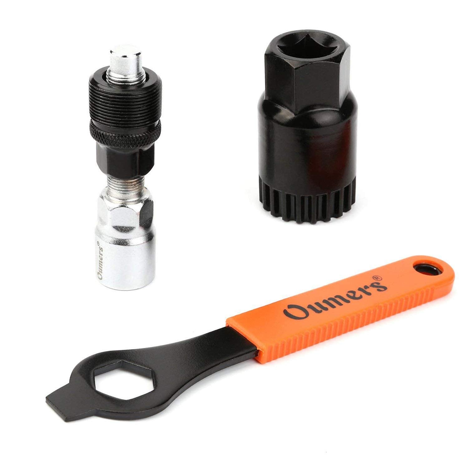 Oumers Bike Crank Extractor And Bottom Bracket Remover With 16Mm Spanner Wrench, Bicycle Crank Removal Tool Crank Puller Tool-Bi