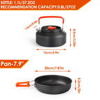 Gutsdoor Camping Cookware Set Lightweight Backpacking Mess Kit, Non-Stick Cooking Equipment Camping Pots And Pans Set With Stora