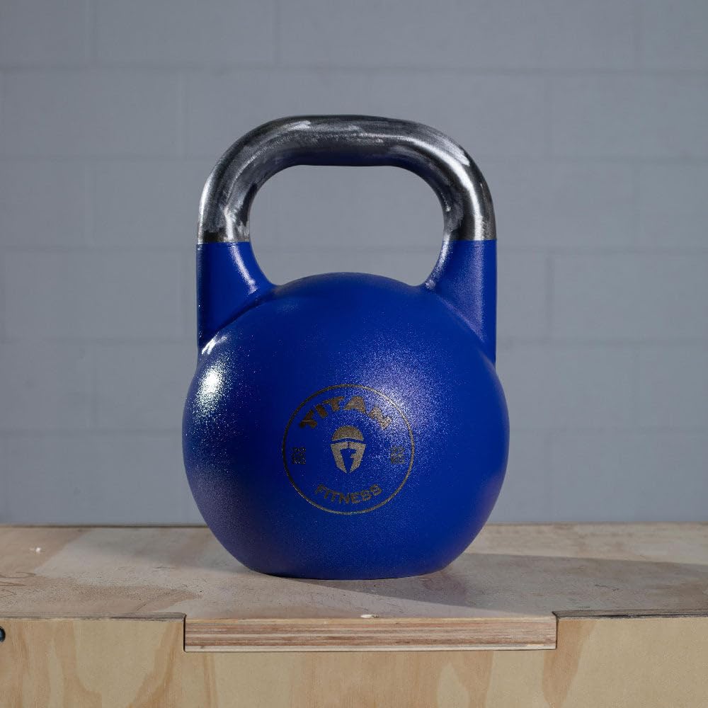 Titan Fitness 22 Kg Competition Kettlebell, Single Piece Casting, Kg Markings, Full Body Workout
