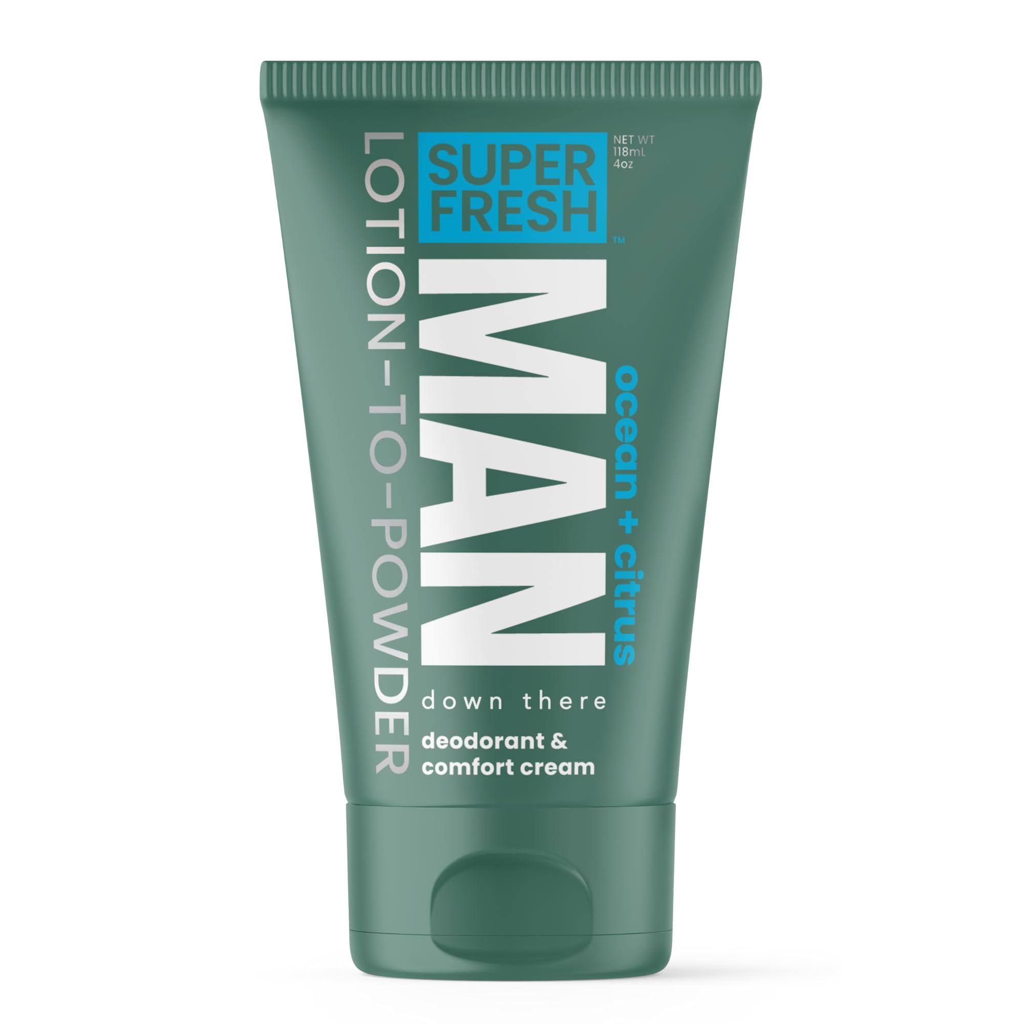 Super Fresh Ball Deodorant Powder Lotion Comfort Cream For Man Parts Groin Butt And Body Hygiene Controls Odor Stops Chafing And