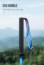 Aonijie Folding Ultralight Carbon Fiber Trekking Poles Quick Lock Trekking Hiking Pole Walking Stick (110 Cm Style 2)