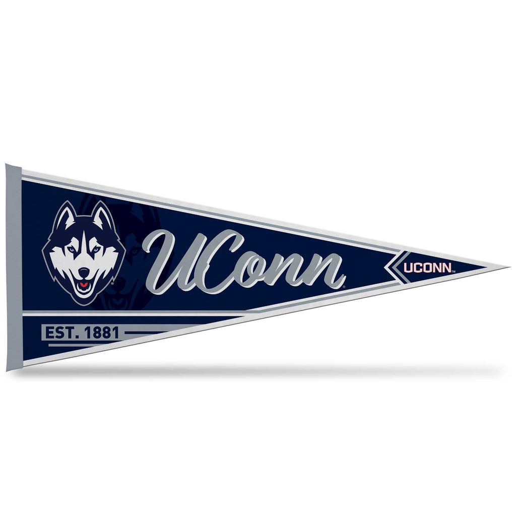 Rico Industries Ncaa Connecticut Huskies - Uconn Uconn Classic 12'' X 30'' Felt Wall D  Cor Pennant - Great For Home/Bed Room/Ma