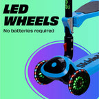 SKIDEE Kick Scooter for Kids Ages 3-5 | Foldable 3 Wheel Scooter with Lean-to-Steer, Adjustable Height, Removable Seat & LED Lig