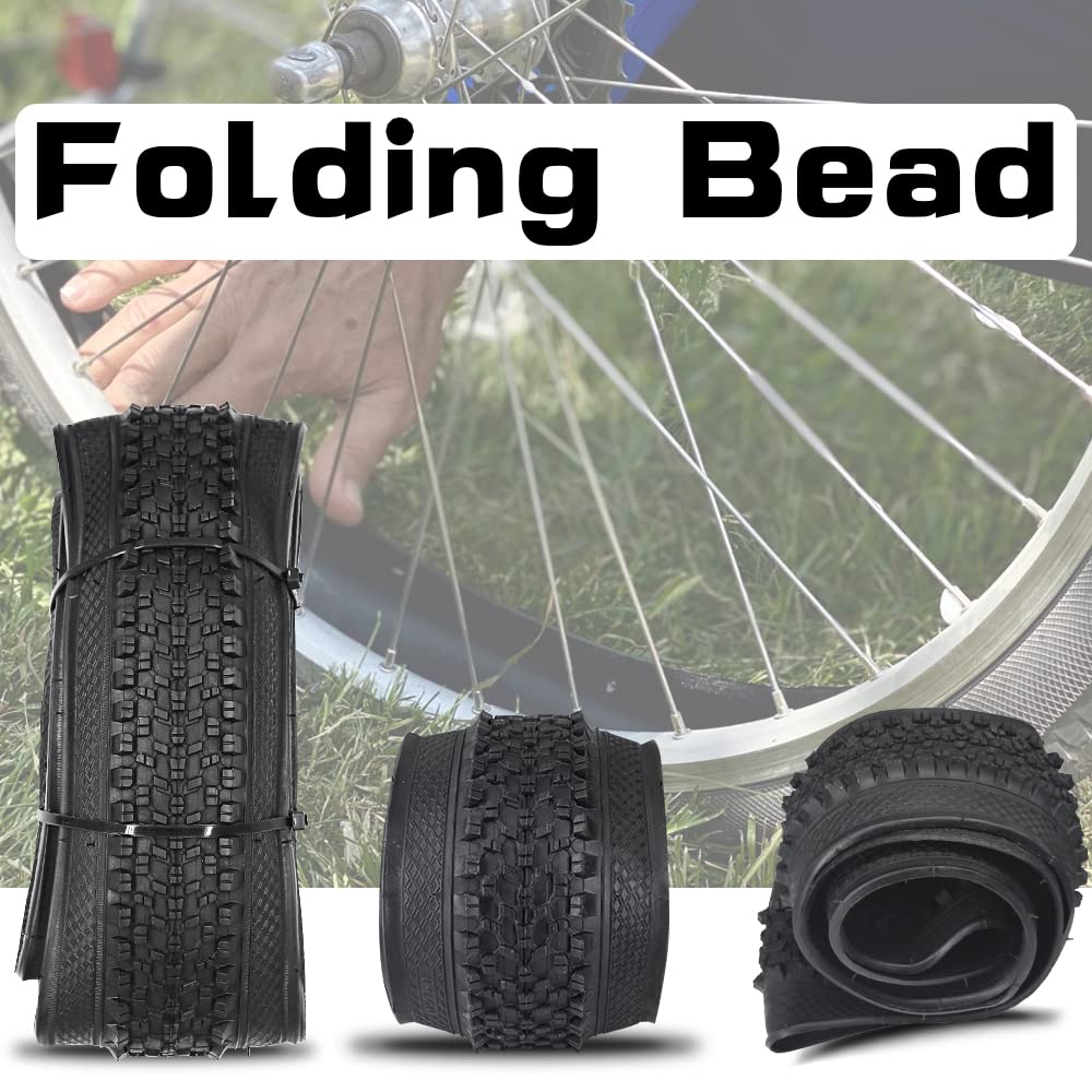 Bike Tire 24/26/27.5 X 1.95 27.5/29 X 2.125 Inch Folding Bead Replacement Bike Tire For Mountain Bike Mtb (24 X 1.95)