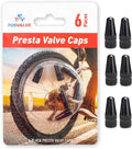 Presta Valve Cap 6 Pieces - Cycling Tire Air Valve Caps  Anodized Tire Stem Valve Caps Dust Free - Aluminum Alloy Color Bike Tir