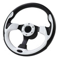 QYMOPAY 12.5 Inch Boat Steering Wheel with 3/4 Axle Marine Steering Wheel Adapter, Anti-Slip, Yachts, Pontoon Boats
