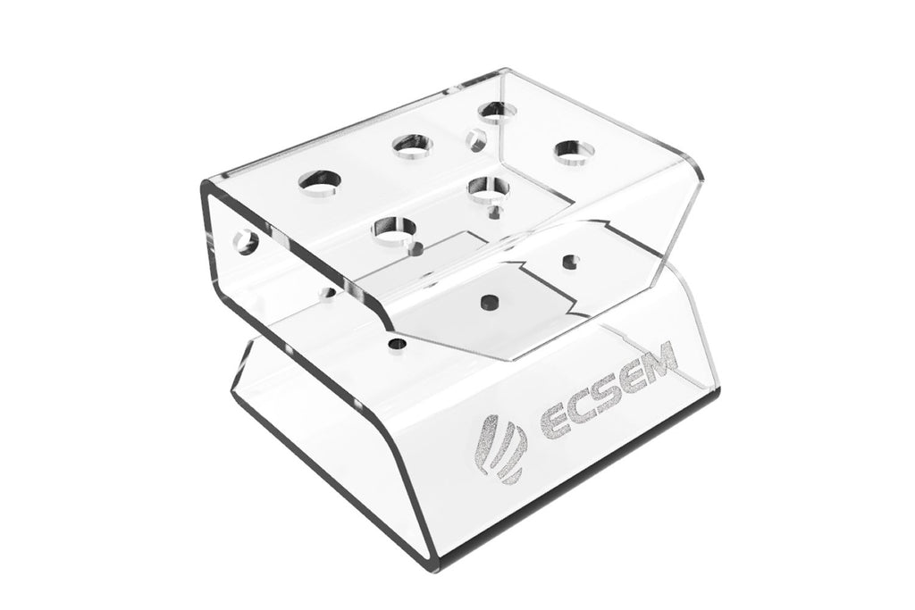 Ecsem Clear Acrylic Dart Holder/Display Stand, Holds 6 Steel/Soft Tip Darts (Dart Holder Wall Mount & Darts Holder Desktop)