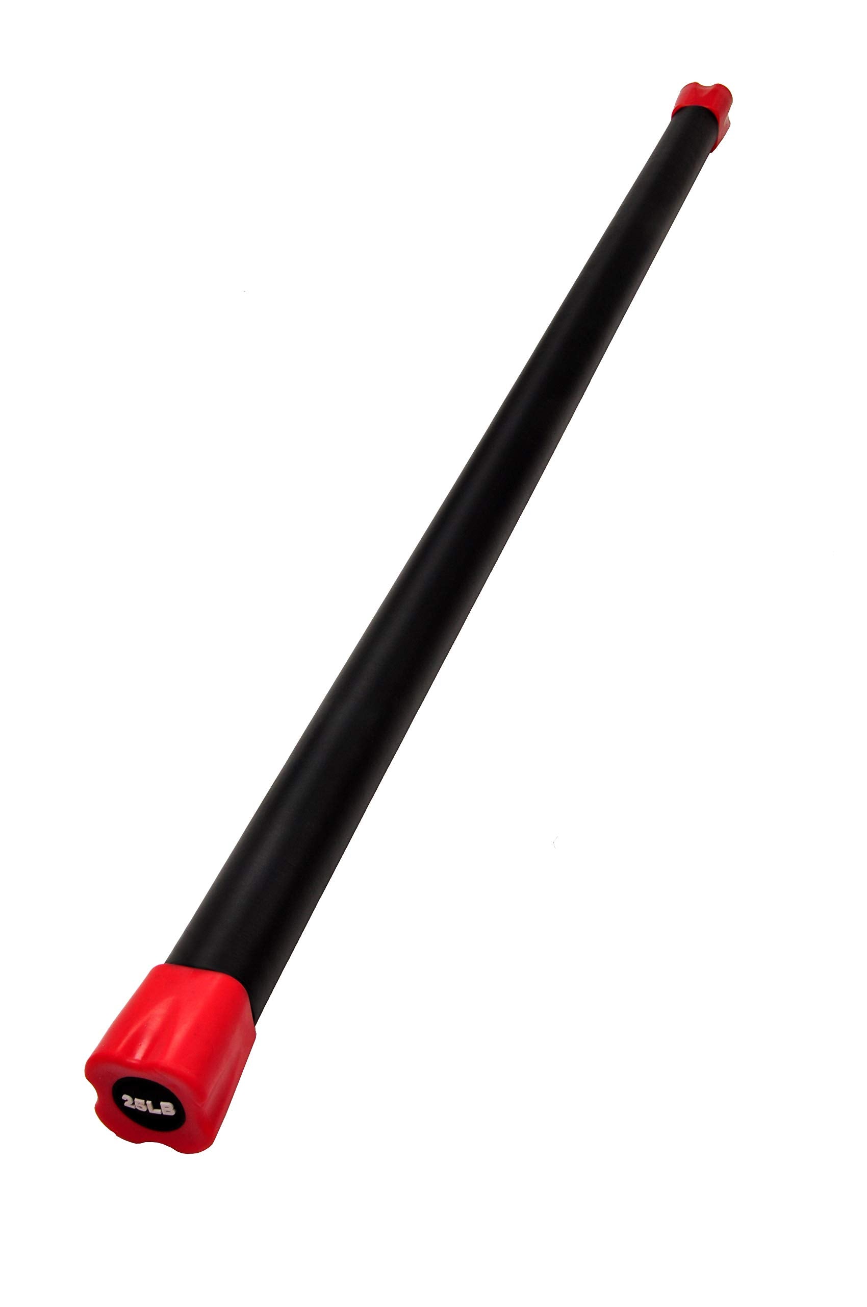 Fitvids Total Body Workout Weighted Bar With Solid Steel Core And Padded Foam Surface, Color Coded, 48 Inch Weighted Exercise Ba