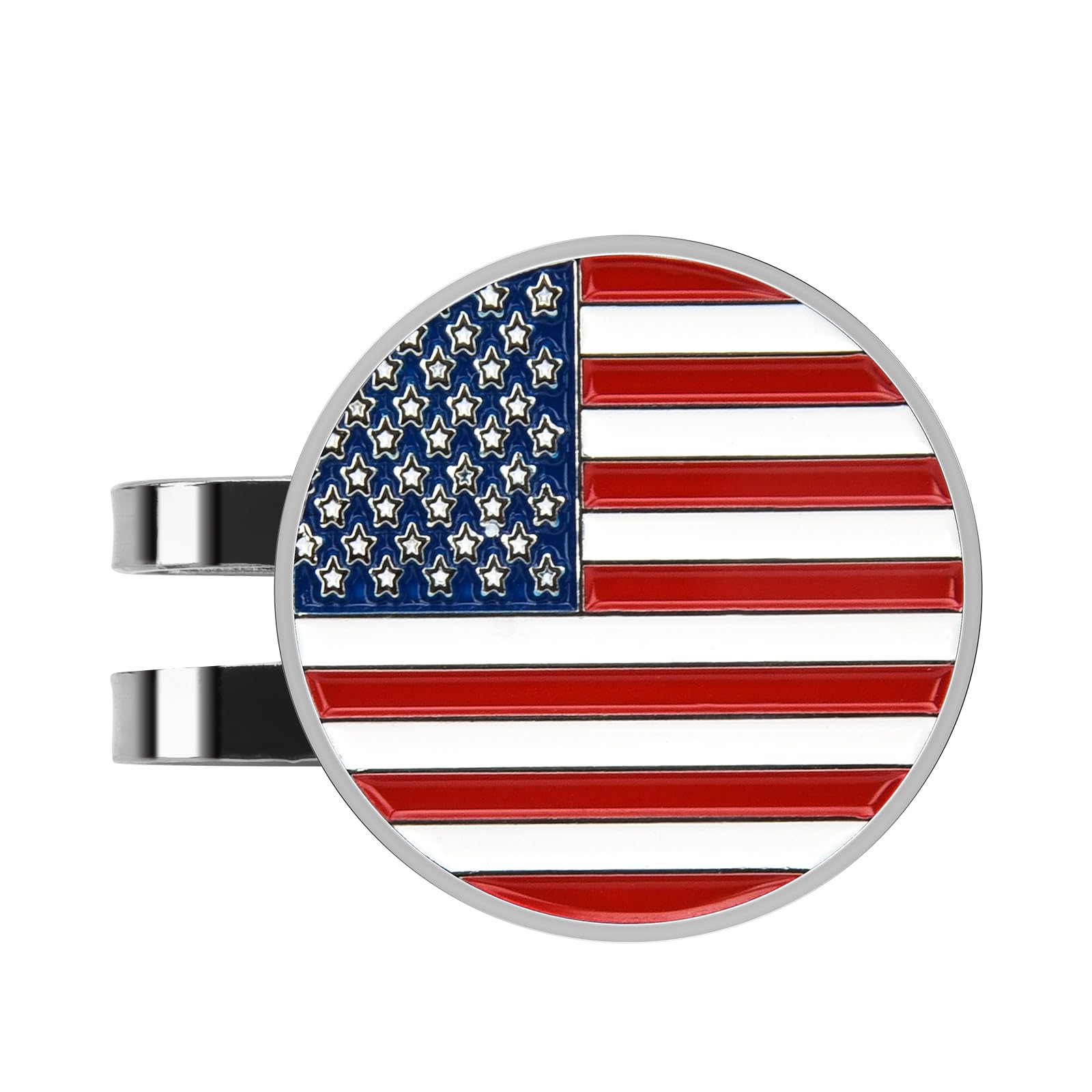 Zzhao Golf Ball Marker With Magnetic Hat Clip, Funny Golf Accessories, Golf Gifts For Men (Usa Flag)