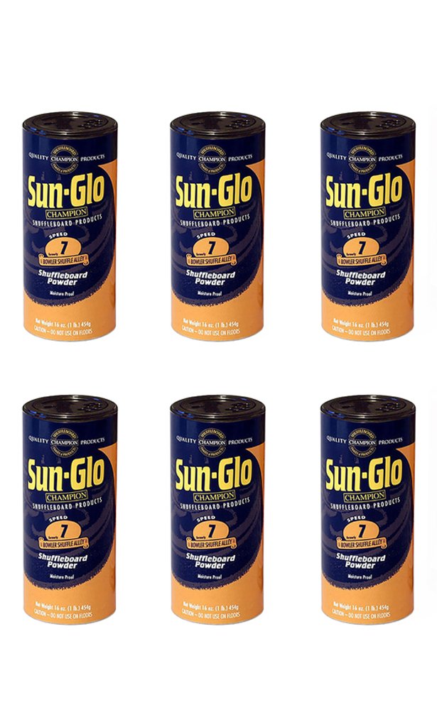 6 Pack - Sun-Glo #7 Speed Shuffleboard Powder Wax