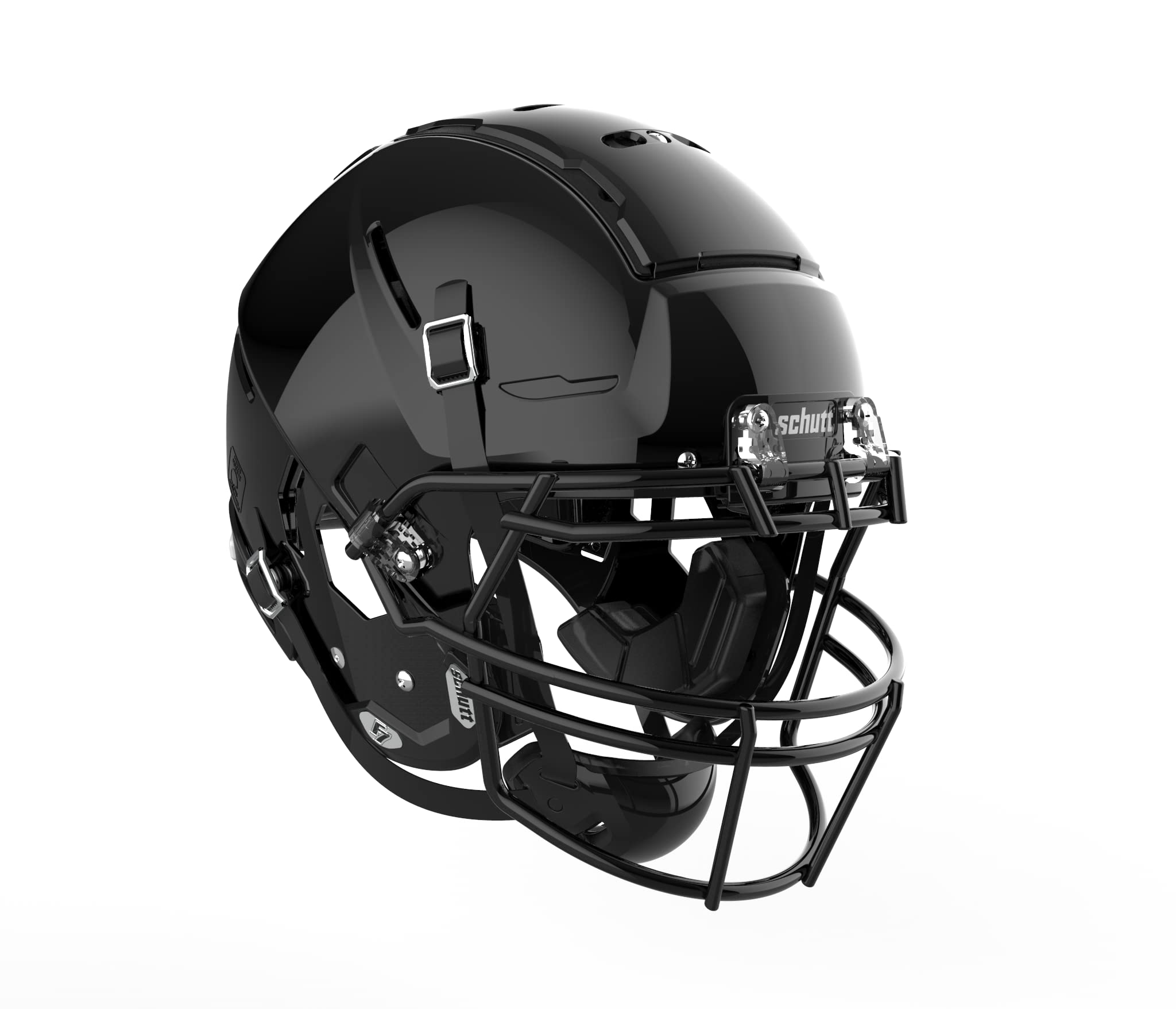 Schutt F7 VTD Collegiate Football Helmet, ROPO NB VC Facemask Attached, Large, Black