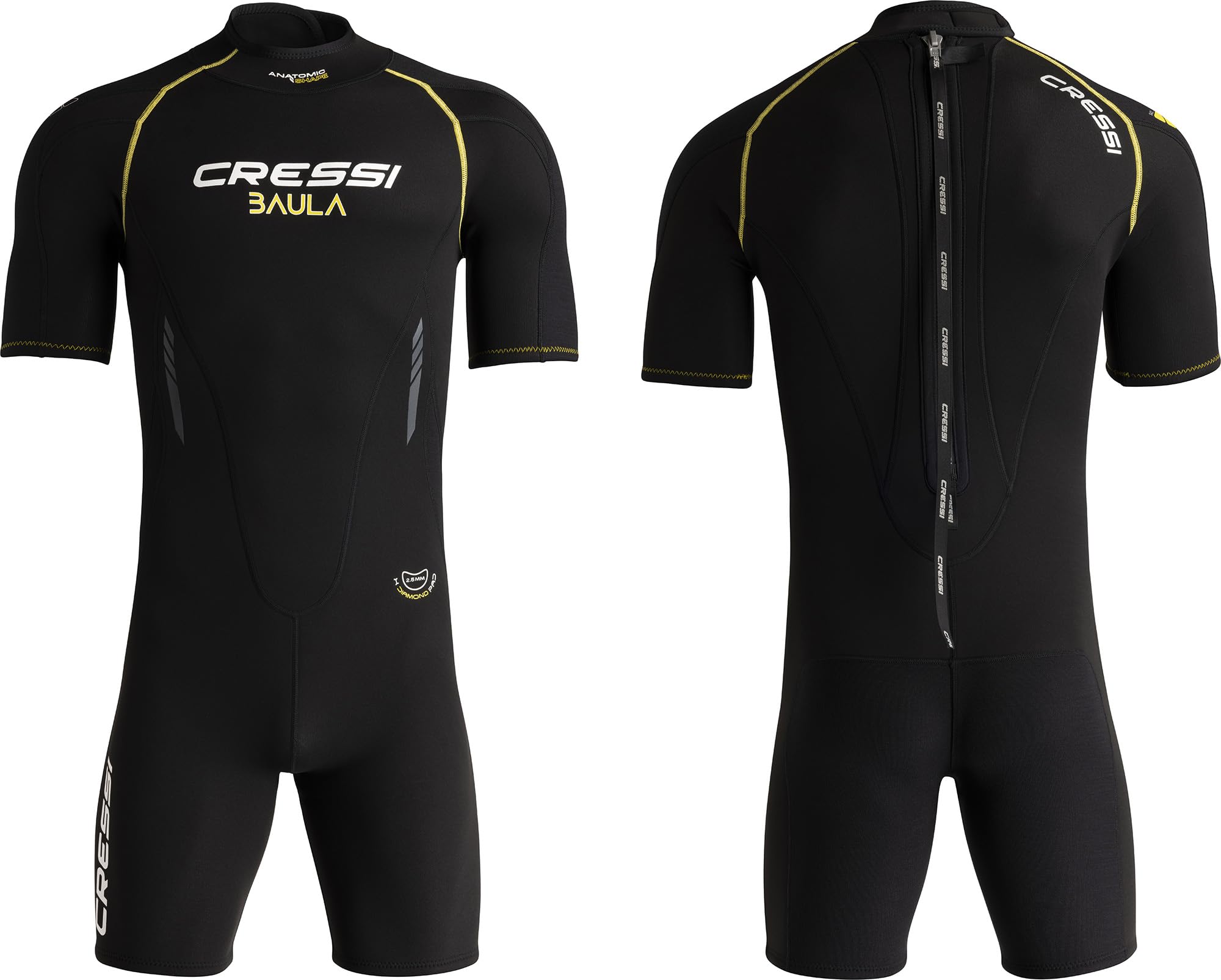 Cressi Baula 2.5 mm Man, Black/Yellow, M