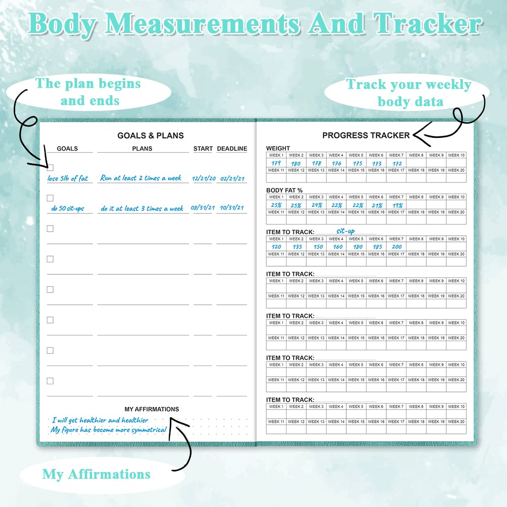 Fitness Planner - Workout Planner For Woman And Man Fitness Planner For Women & Men - A5 Hardcover Workout Journalplanner To Tra
