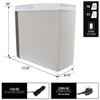 Koolatron Electric Portable Cooler Plug In 12V Car Coolerwarmer, 18 Qt (17 L), No Ice Thermo Electric Portable Fridge For Campin