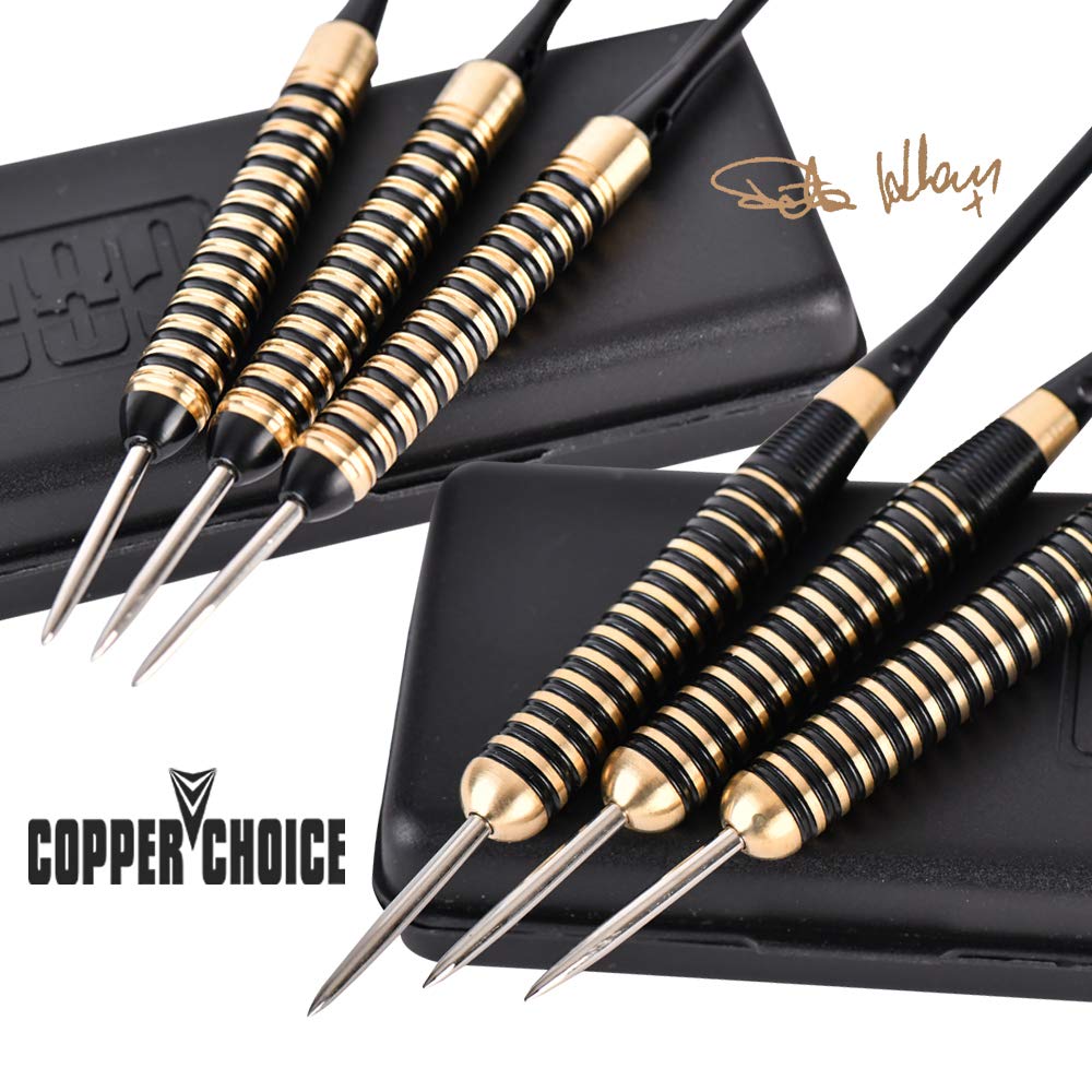 One80 ?He Dark Destroyerprofessional Steel Tip Dart 6 Barrels In Two Styles(20/22G) With Aluminum Shafts, Thick Flight, Slim Cas