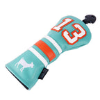 Shabier Golf Sports Style Golf Wood Club Headcover Driver Cover For Taylormade M5 M6 Driver (Cyan 13 Hybrid Cover)