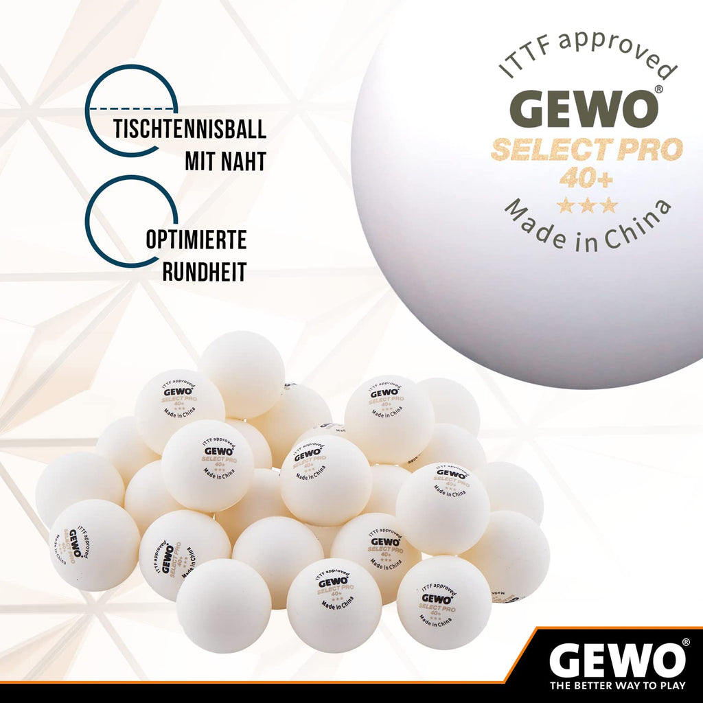 Gewo Select Pro 40 Plus Abs Table Tennis Ball - 6 Pack